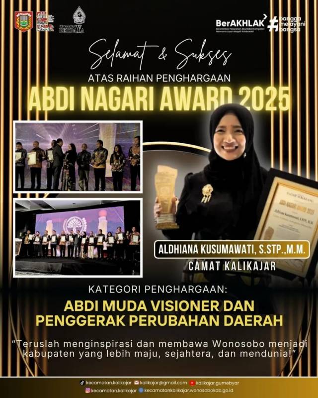 SELAMAT DAN SUKSES ATAS PENGHARGAAN ABDI NEGARA AWARD 2025